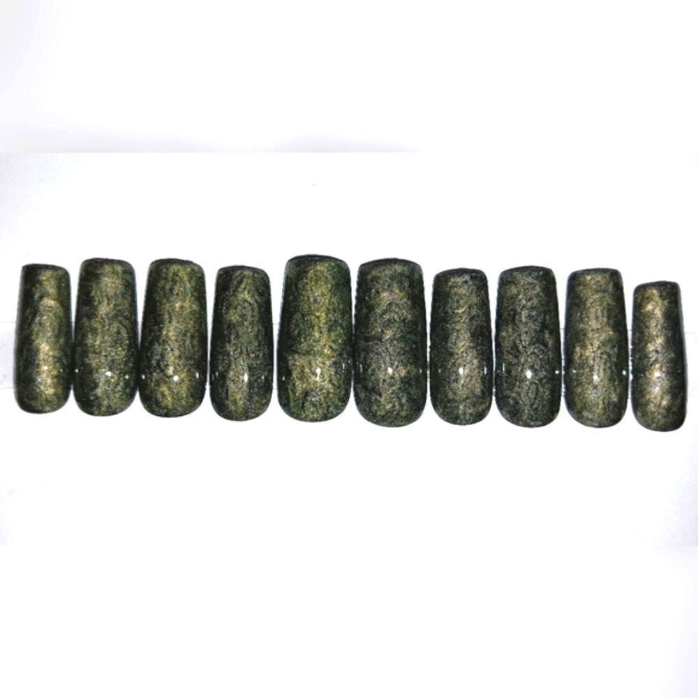 Hand crafted custom 10pc short acrylic press on nails sz small